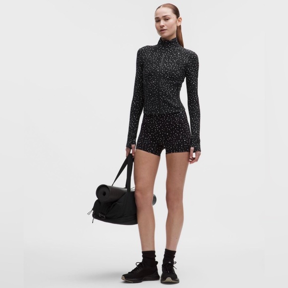 Lululemon Define Cropped Jacket Nulu Heart Scatter dot print sz 10 NWT - Picture 3 of 4